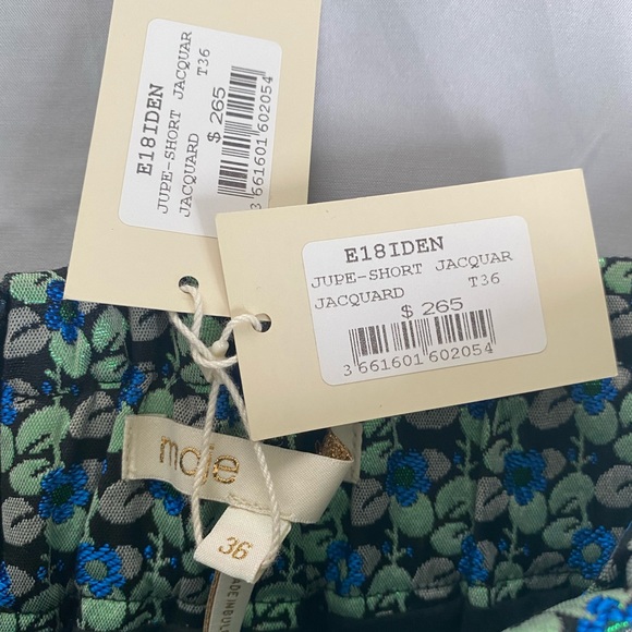 Maje Iden Floral-Pattern Jacquard shorts NWT - Picture 5 of 5